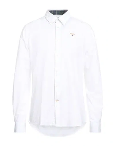 Barbour Man Shirt White Size M Cotton, Elastane