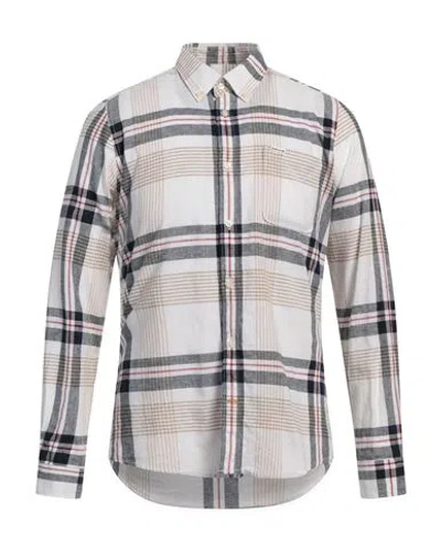 Barbour Man Shirt White Size Xs Linen, Cotton In Brown