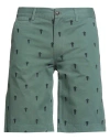 Barbour Man Shorts & Bermuda Shorts Emerald Green Size 32 Cotton In Green