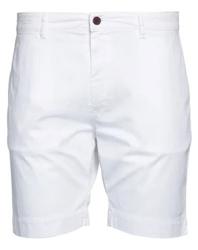 Barbour Man Shorts & Bermuda Shorts White Size 38 Cotton, Elastane