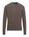 Barbour Man Sweater Khaki Size S Wool In Brown