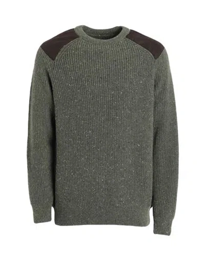Barbour Man Sweater Military Green Size L Wool, Polyamide, Polyester