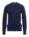 Barbour Man Sweater Navy Size S Wool In Blue