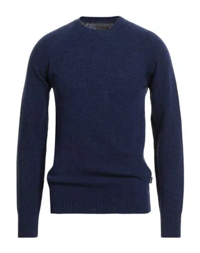 Barbour Man Sweater Navy Size S Wool In Blue