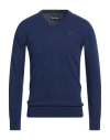 Barbour Man Sweater Navy Size S Wool In Blue