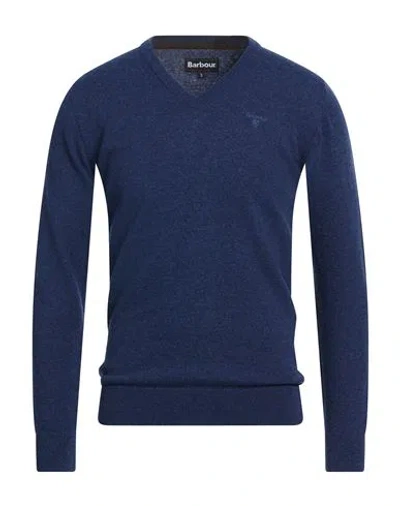 Barbour Man Sweater Navy Size S Wool In Blue
