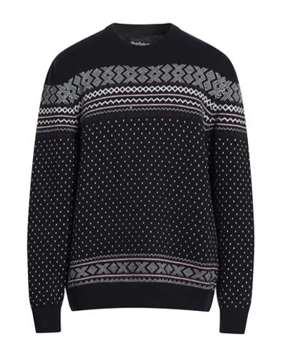 Barbour Man Sweater Navy Size Xxl Wool In Black