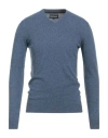 Barbour Man Sweater Slate Blue Size S Wool