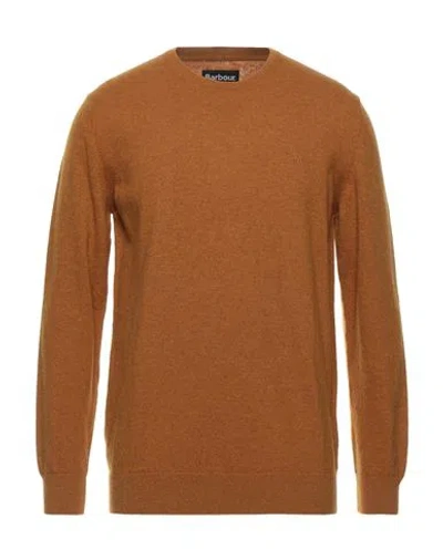 Barbour Man Sweater Tan Size S Wool In Brown