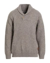 Barbour Man Sweater Taupe Size Xl Wool In Gray
