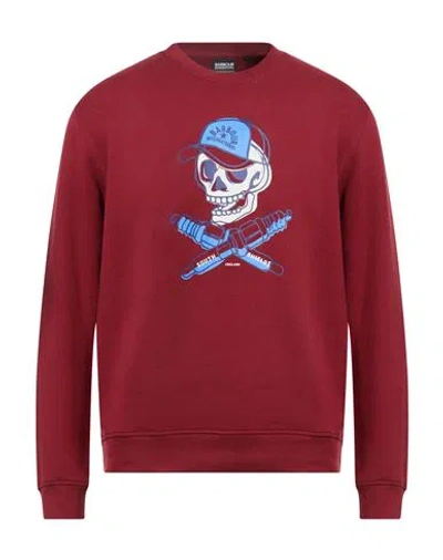 Barbour Man Sweatshirt Burgundy Size S Cotton In Red