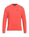 Barbour Man Sweatshirt Coral Size Xxl Cotton, Polyester In Red