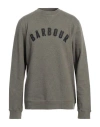 Barbour Man Sweatshirt Military Green Size Xxl Cotton, Elastane In Green