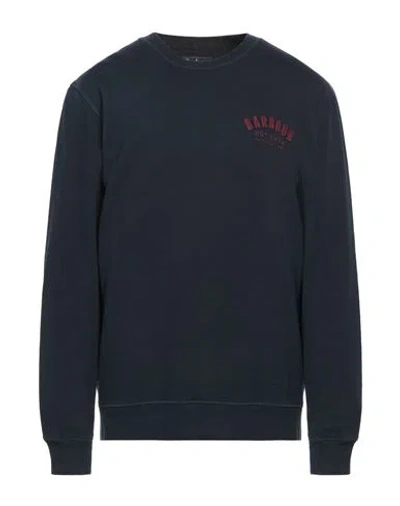 Barbour Man Sweatshirt Navy Blue Size Xxl Cotton, Polyester