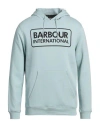 Barbour Man Sweatshirt Sky Blue Size M Cotton, Polyester