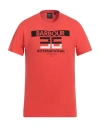 Barbour Man T-shirt Coral Size L Cotton