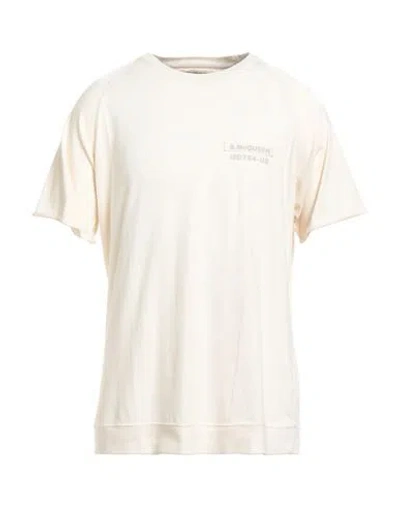 Barbour Man T-shirt Cream Size Xxl Cotton In White