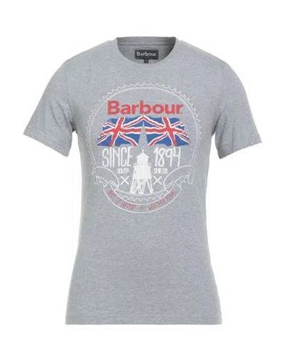 Barbour Man T-shirt Grey Size L Cotton In Gray