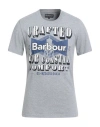 Barbour Man T-shirt Grey Size L Cotton In Gray