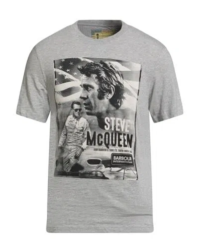 Barbour Man T-shirt Grey Size Xl Cotton In Gray