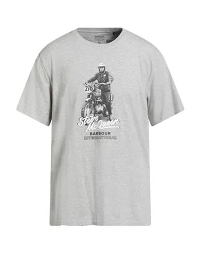 Barbour Man T-shirt Light Grey Size Xl Cotton In Gray
