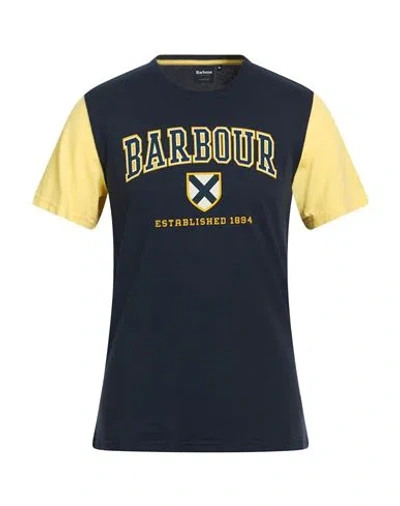 Barbour Man T-shirt Midnight Blue Size Xl Cotton In Multi