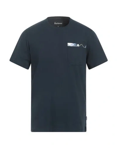 Barbour Man T-shirt Navy Blue Size Xxl Cotton In Navy Blue