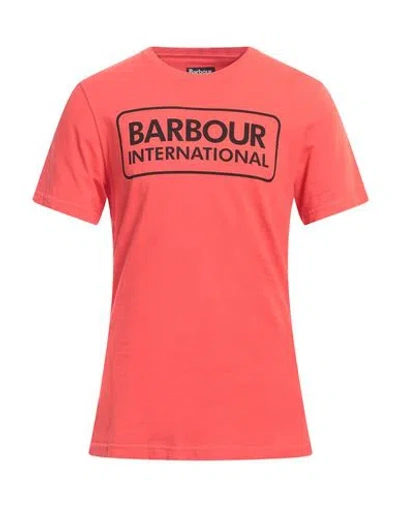 Barbour Man T-shirt Orange Size Xxl Cotton