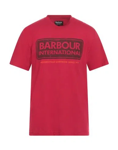 Barbour Man T-shirt Red Size L Cotton