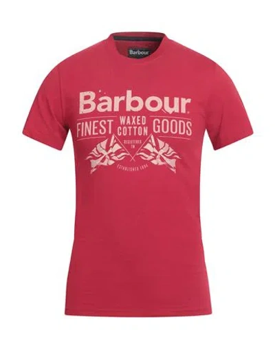 Barbour Man T-shirt Red Size S Cotton