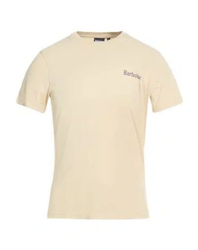 Barbour Man T-shirt Ivory Size 3xl Cotton In Yellow