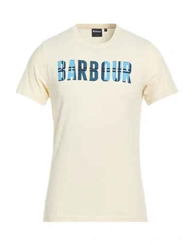 Barbour Man T-shirt Ivory Size S Cotton In Orange
