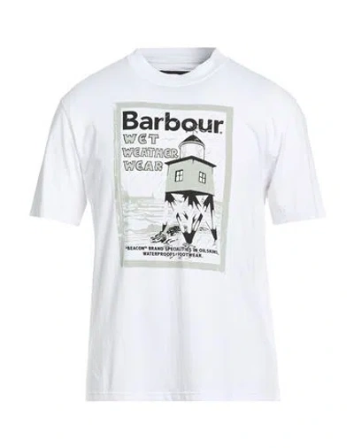 Barbour Man T-shirt White Size 36 Cotton