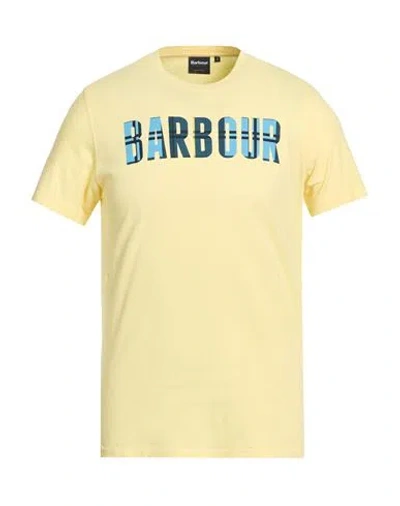 Barbour Man T-shirt Yellow Size S Cotton