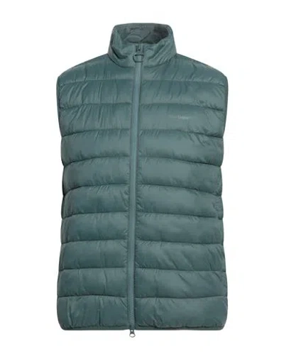 Barbour Man Vest Deep Teal Size L Polyamide In Green