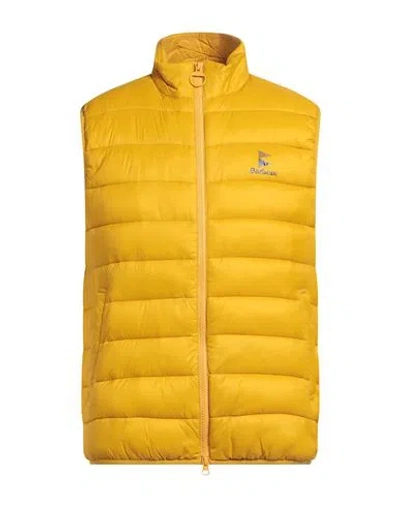 Barbour Man Vest Marigold Size M Polyamide In Yellow