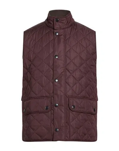 Barbour Man Vest Plum Size L Polyester In Purple