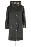 Barbour Marcy Wax Parka In Green