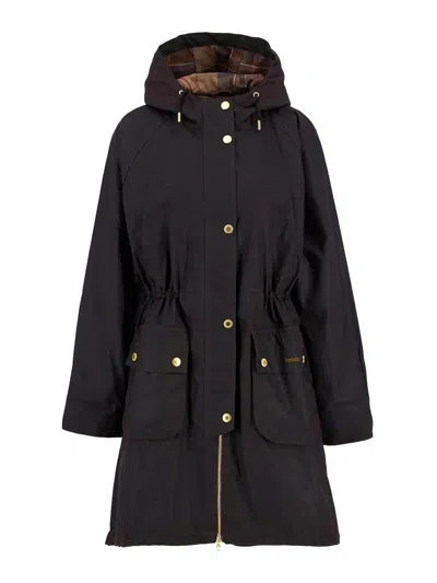 Barbour Marcy Wax Parka In Black