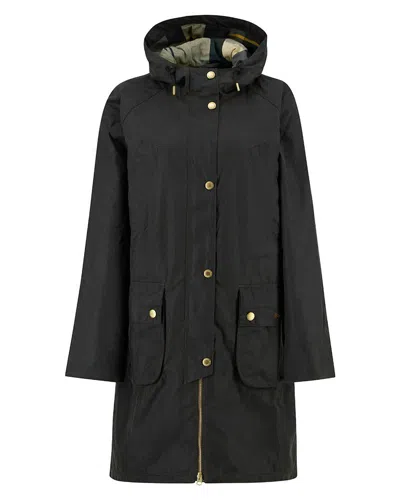 Barbour Marcy Womens Wax Parka In Green