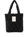 Barbour Mariah Quilted Tote Bag In Black
