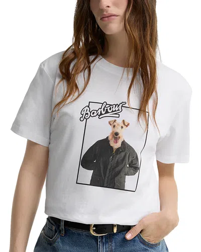 Barbour Mariana Dog Photo Graphic Tee In White