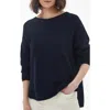 Barbour Marine Relaxed Fit Cotton Sweater In Navy