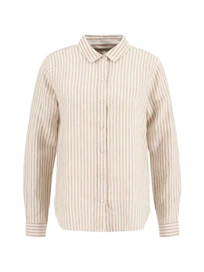 Barbour Marine Striped Shirt In Neutral