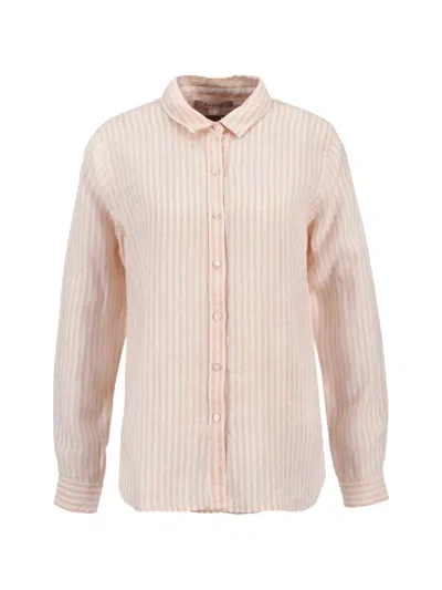 Barbour Marine Stripe-pattern Shirt In Pink