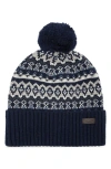 Barbour Marlow Fair Isle Beanie In Blue