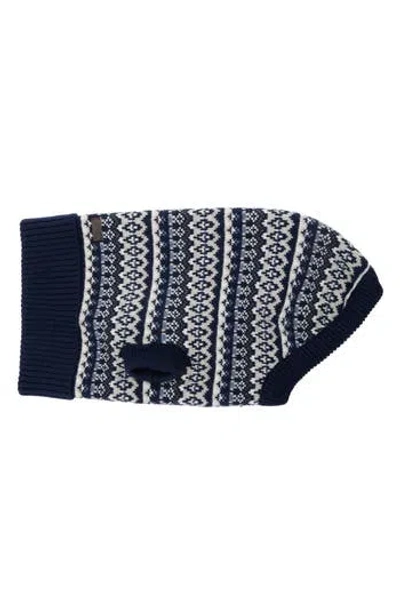 Barbour Marlow Fair Isle Dog Sweater In Blue