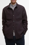 Barbour Marlow Heather Overshirt In Burgundy
