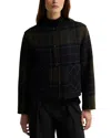 Barbour Marlow Wool Blend Overshirt Jacket In Blue