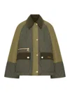 Barbour Milby Quilted Colour-block Jacket In Green
